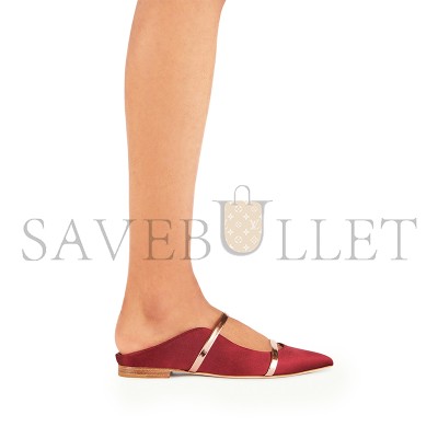 MALONE SOULIERS MAUREEN RED & GOLD SATIN FLATS MAUREENFLAT29BLK MALONE SOULIERS MAUREEN RED & GOLD SATIN FLATS MAUREENFLAT29BLK